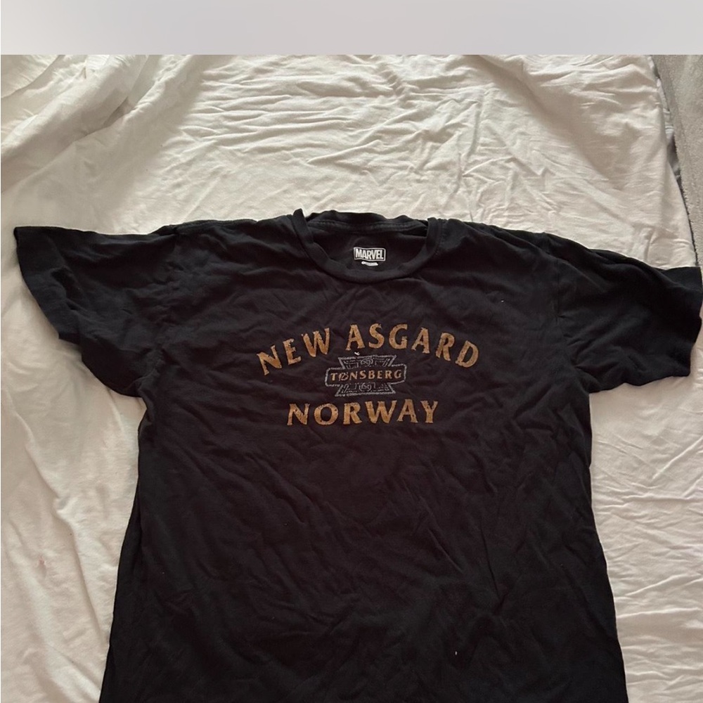 Marvel Black New Asgard Norway Tee